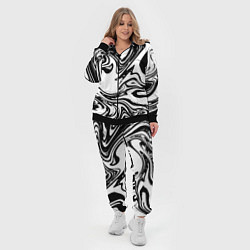 Женский 3D-костюм Абстрактная черно-белая, цвет: 3D-черный — фото 2