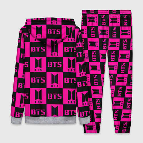 Женский костюм BTS pattern pink logo / 3D-Меланж – фото 2