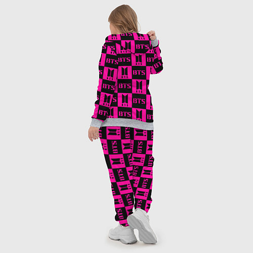 Женский костюм BTS pattern pink logo / 3D-Меланж – фото 5