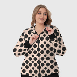 Женский 3D-костюм Гороховый тренд черный на кремовом, цвет: 3D-черный — фото 2