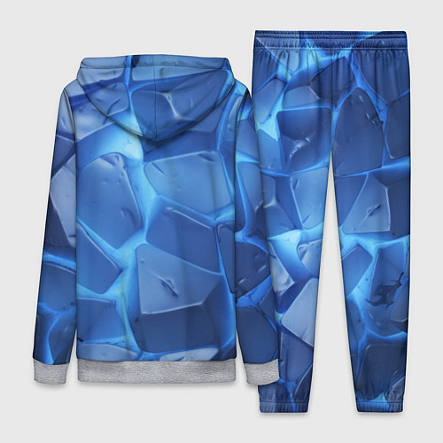 Женский костюм Синие ледяные плиты с разломом / 3D-Меланж – фото 2