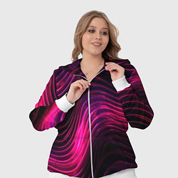 Женский 3D-костюм Неоновая яркая геометрическая абстракция со светом, цвет: 3D-белый — фото 2