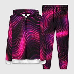 Женский 3D-костюм Неоновая яркая геометрическая абстракция со светом, цвет: 3D-белый