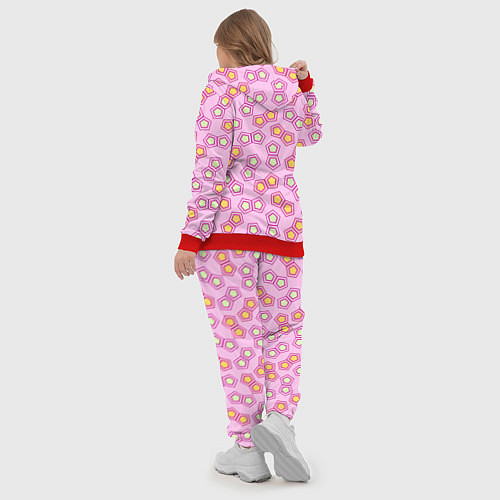 Женский костюм Мозаика на розовом / 3D-Красный – фото 5