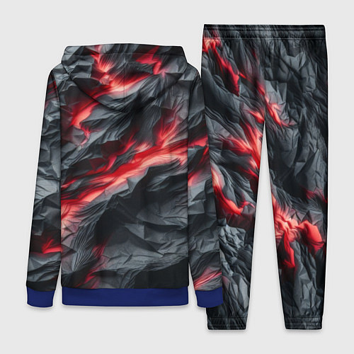 Женский костюм Раскаленная лава на горных камнях / 3D-Синий – фото 2