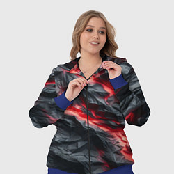 Женский 3D-костюм Раскаленная лава на горных камнях, цвет: 3D-синий — фото 2