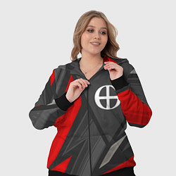 Женский 3D-костюм Blue Exorcist red lines, цвет: 3D-черный — фото 2