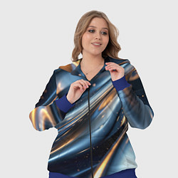 Женский 3D-костюм Синяя обтекаемая текстура, цвет: 3D-синий — фото 2
