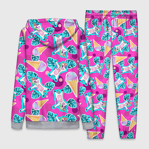 Женский костюм Единорог с мороженым - dab dance / 3D-Меланж – фото 2