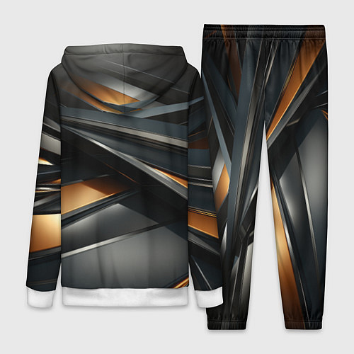 Женский костюм Черная абстракция геометрия / 3D-Белый – фото 2