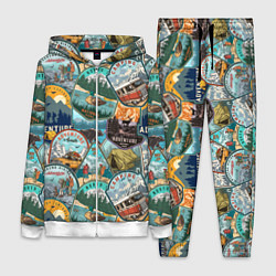 Женский 3D-костюм Adventure stickers, цвет: 3D-белый