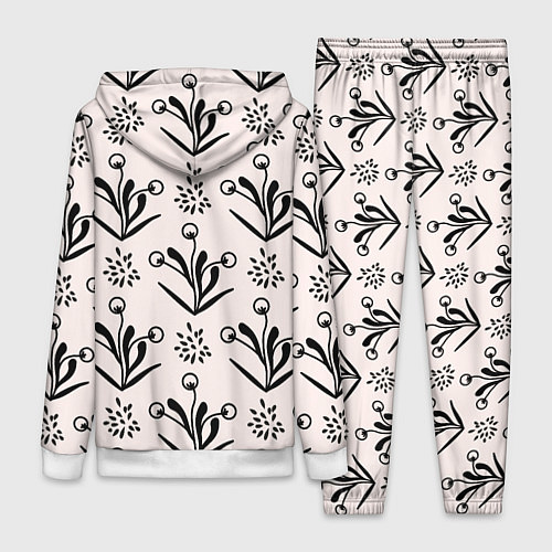 Женский костюм Веточка цветочная / 3D-Белый – фото 2