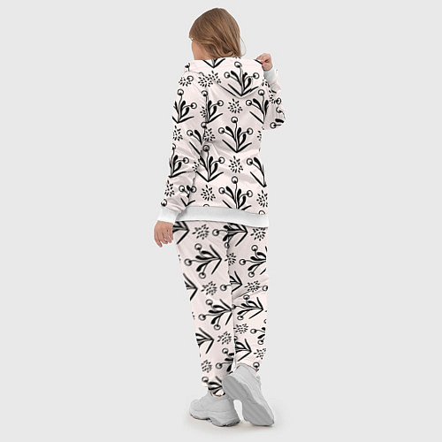 Женский костюм Веточка цветочная / 3D-Белый – фото 5