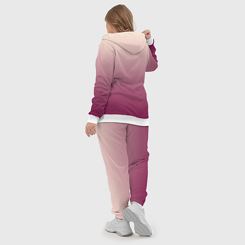 Женский костюм Градиент бежевый в пурпурный / 3D-Белый – фото 5