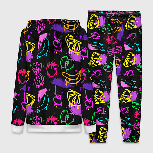 Женский костюм Фруктовое граффити паттерн / 3D-Белый – фото 2