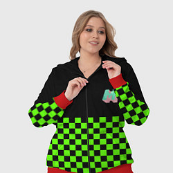 Женский 3D-костюм Minecraft клетка, цвет: 3D-красный — фото 2