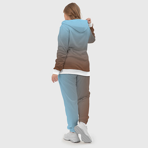 Женский костюм Текстура градиент / 3D-Белый – фото 5