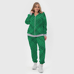 Женский 3D-костюм Насыщенный зелёный текстурированный, цвет: 3D-меланж — фото 2