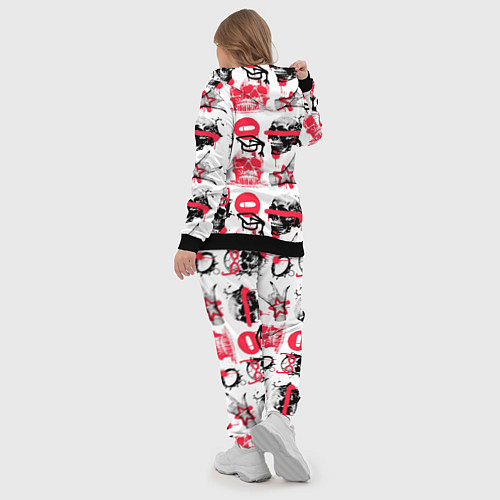 Женский костюм Текстурные черепа / 3D-Черный – фото 5