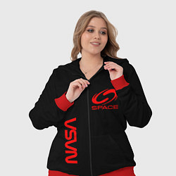 Женский 3D-костюм Nasa space red logo, цвет: 3D-красный — фото 2