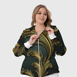 Женский 3D-костюм Золотые старые темные узоры, цвет: 3D-белый — фото 2