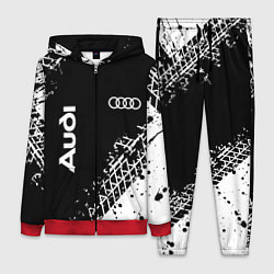 Женский 3D-костюм Ауди: следы от шин, цвет: 3D-красный