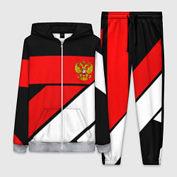 Женский 3D-костюм Россия герб спорт текстура, цвет: 3D-меланж