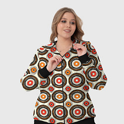 Женский 3D-костюм Африканские узоры круг, цвет: 3D-черный — фото 2