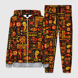 Женский 3D-костюм Этнический орнамент - морские обитатели, цвет: 3D-меланж