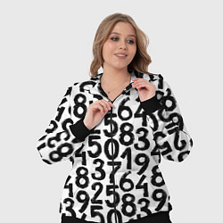 Женский 3D-костюм Гранжевые числа, цвет: 3D-черный — фото 2