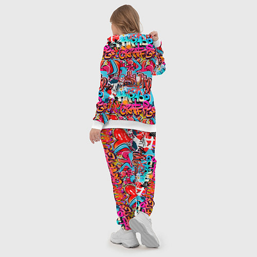 Женский костюм Hip hop graffiti pattern / 3D-Белый – фото 5