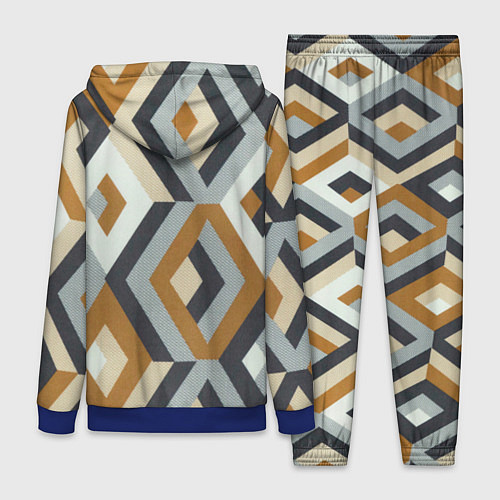 Женский костюм Ромбы эскада / 3D-Синий – фото 2