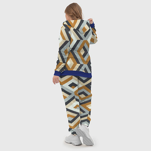 Женский костюм Ромбы эскада / 3D-Синий – фото 5