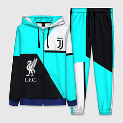 Женский 3D-костюм Juventus x Liverpool geometry, цвет: 3D-синий