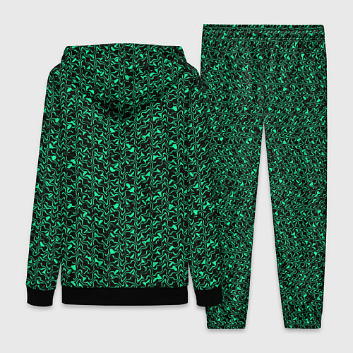 Женский костюм Чёрно-зелёный абстрактная текстура / 3D-Черный – фото 2