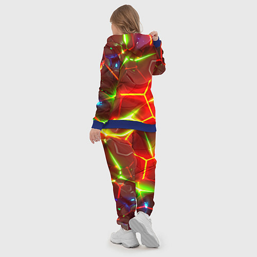 Женский костюм Неоновые красные плиты с ярким светом / 3D-Синий – фото 5