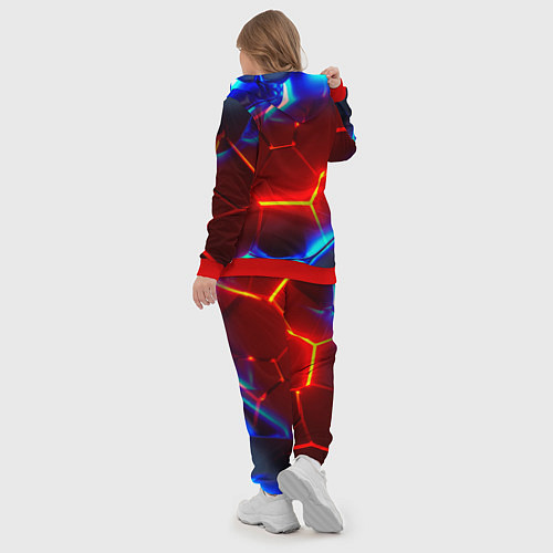 Женский костюм Красные плиты с ярким светом / 3D-Красный – фото 5