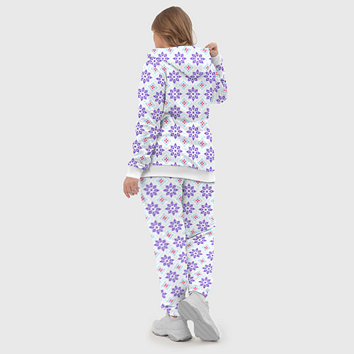 Женский костюм Красивый цветочный узор / 3D-Белый – фото 5