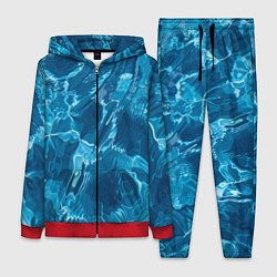 Женский 3D-костюм Текстура океана, цвет: 3D-красный