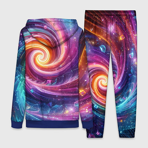 Женский костюм Космическая галактическая спираль - неоновое свече / 3D-Синий – фото 2