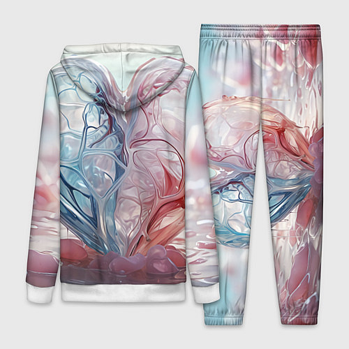 Женский костюм Сердце - плазменная текстура / 3D-Белый – фото 2