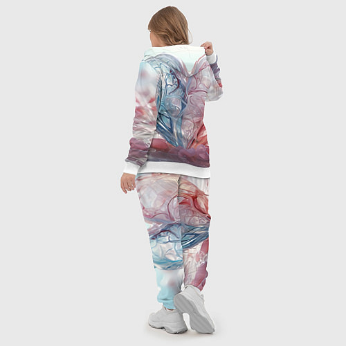 Женский костюм Сердце - плазменная текстура / 3D-Белый – фото 5