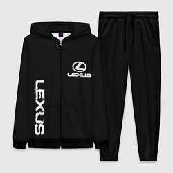 Женский 3D-костюм Lexus white logo auto, цвет: 3D-черный