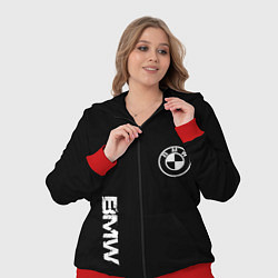 Женский 3D-костюм BMW logo white auto, цвет: 3D-красный — фото 2