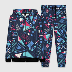 Женский 3D-костюм Яркий абстрактный узор для спорта, цвет: 3D-черный