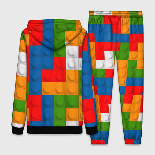 Женский костюм Блоки цветового конструктора / 3D-Черный – фото 2