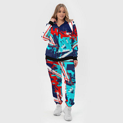 Женский 3D-костюм Яркий абстрактный узор для спорта, цвет: 3D-черный — фото 2