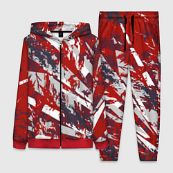 Женский 3D-костюм Яркий абстрактный узор для спорта, цвет: 3D-красный
