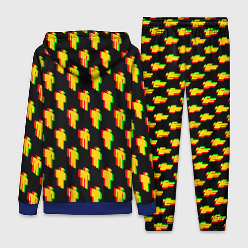 Женский костюм Billie Eilish glitch pattern / 3D-Синий – фото 2