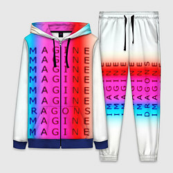 Женский 3D-костюм Imagine Dragons neon rock, цвет: 3D-синий